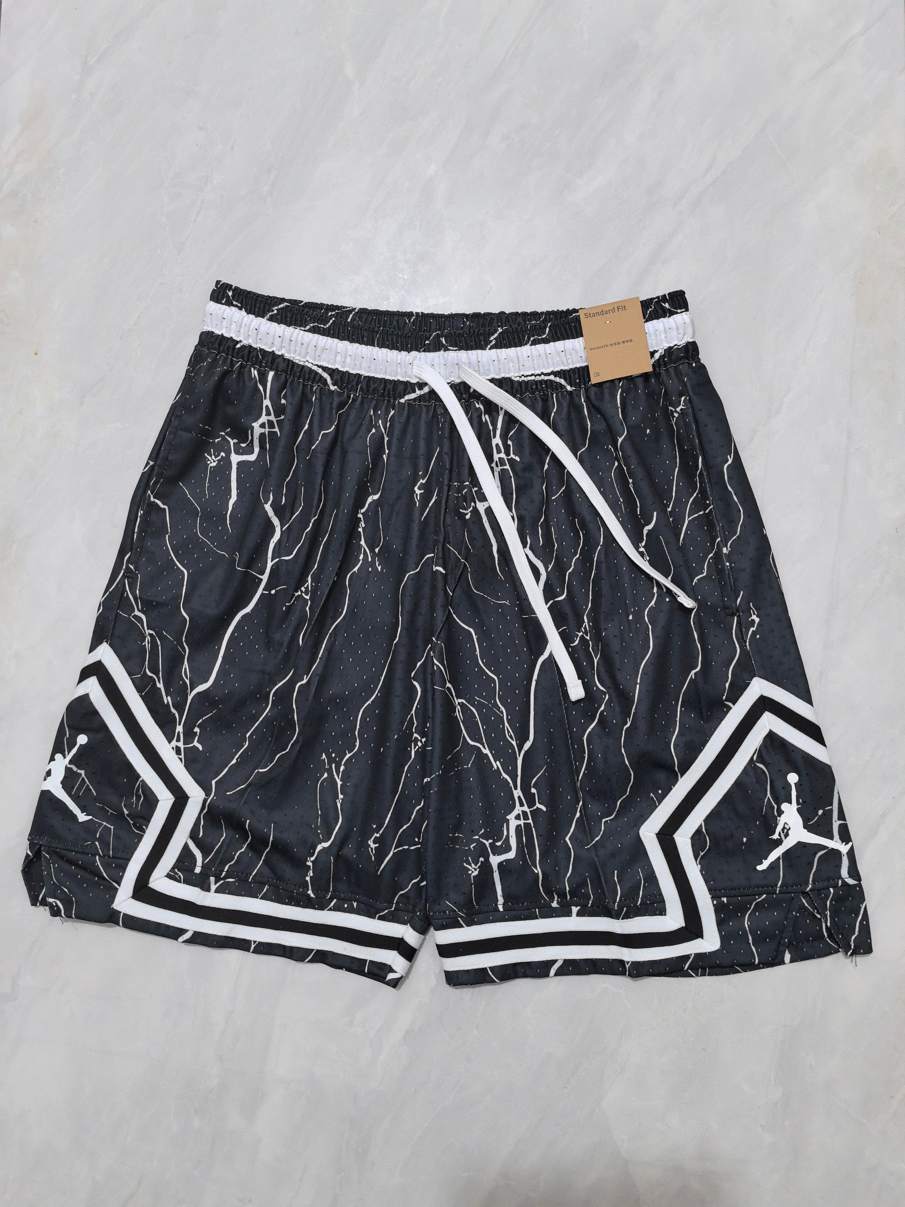 Jordan B-17 Cracked Black Basketball Shorts