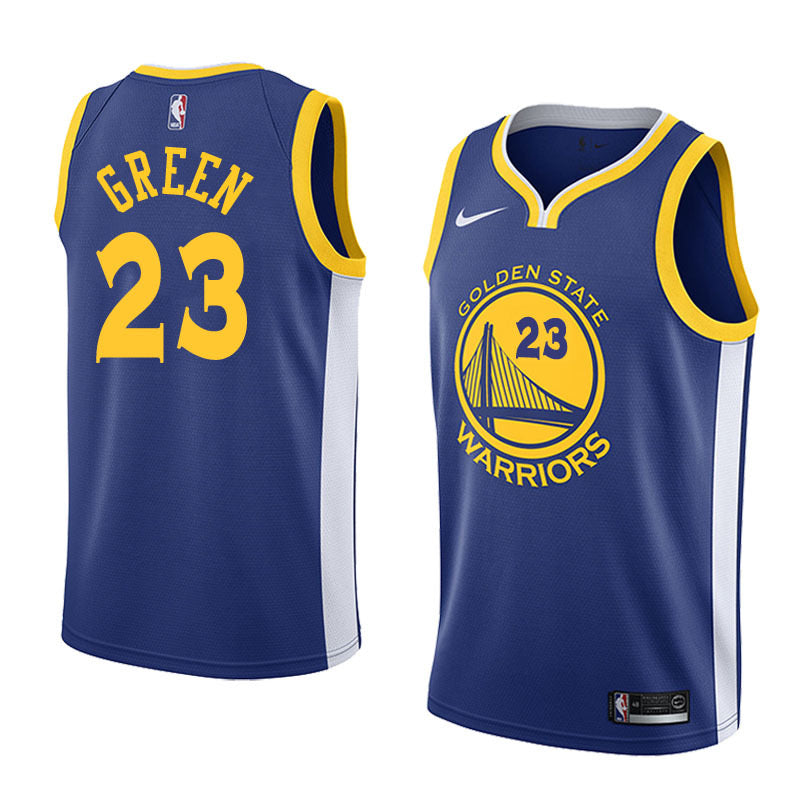 Maillot Golden State Warriors bleu foncé 23 vert