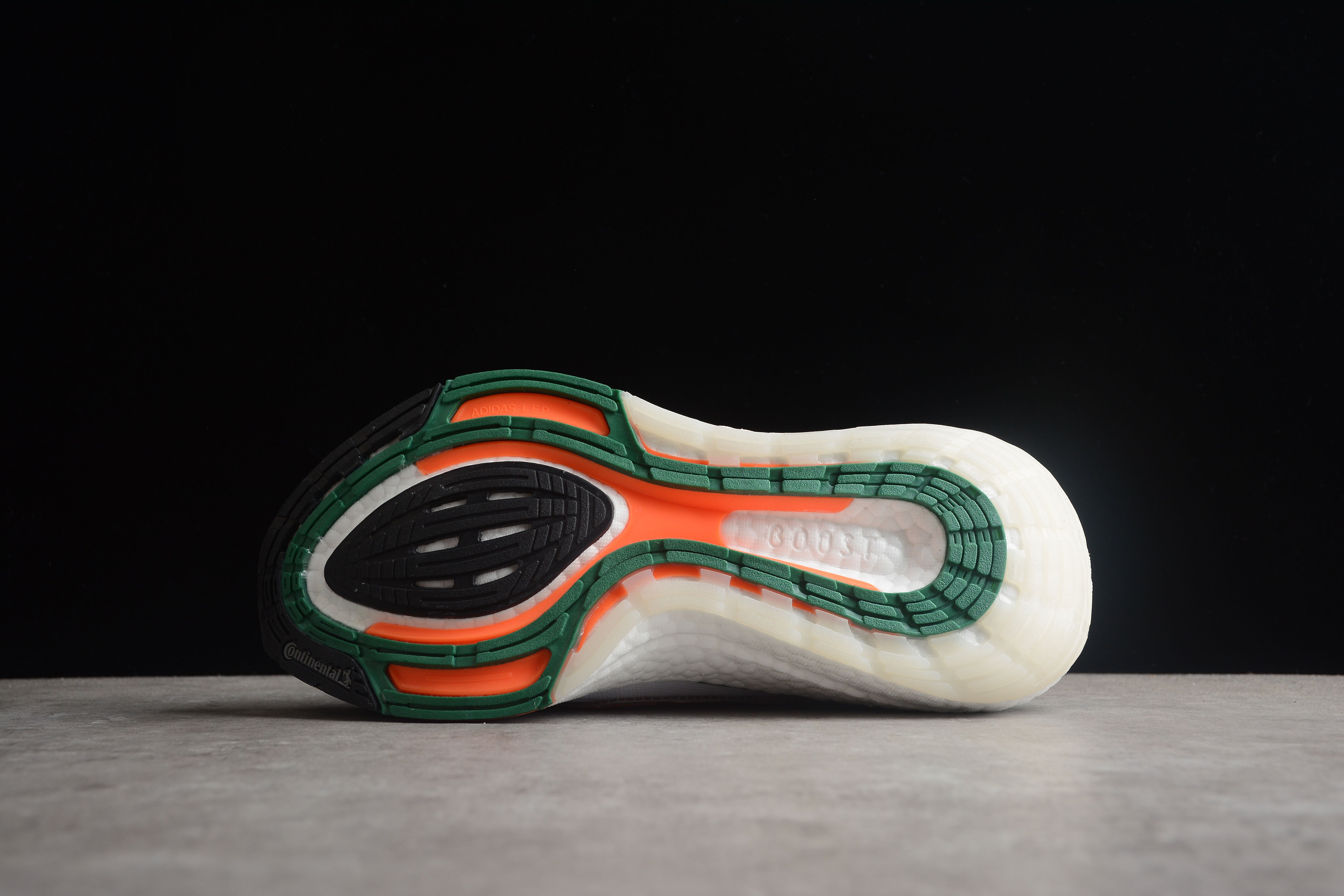 Adidas ultraboost white/orange/green shoes
