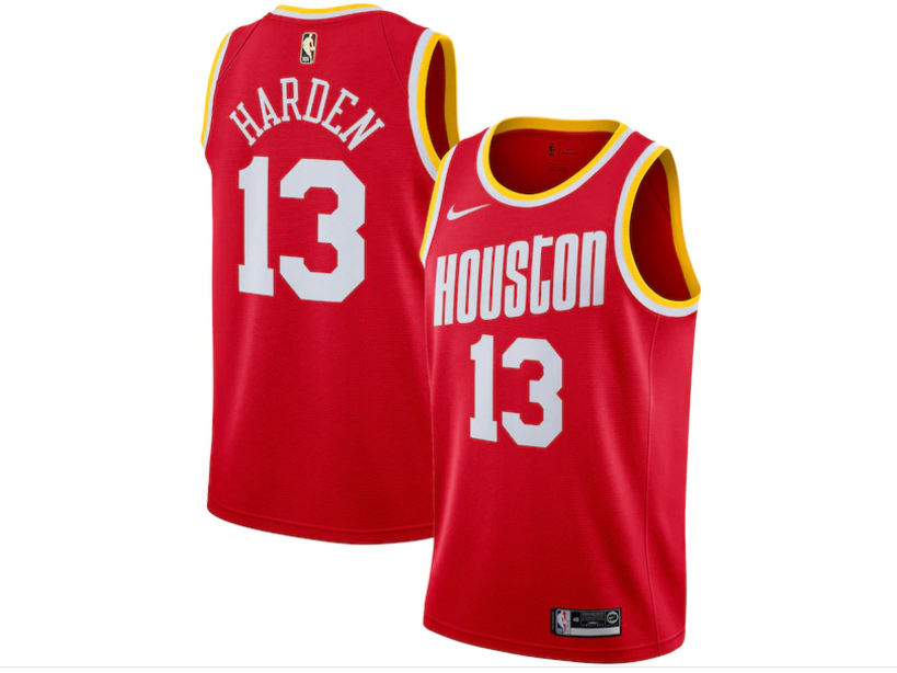 Houston red 13 harden jersey