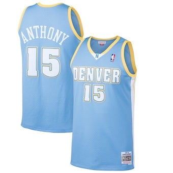 Retro Denver nuggets 15 anthony blue jersey