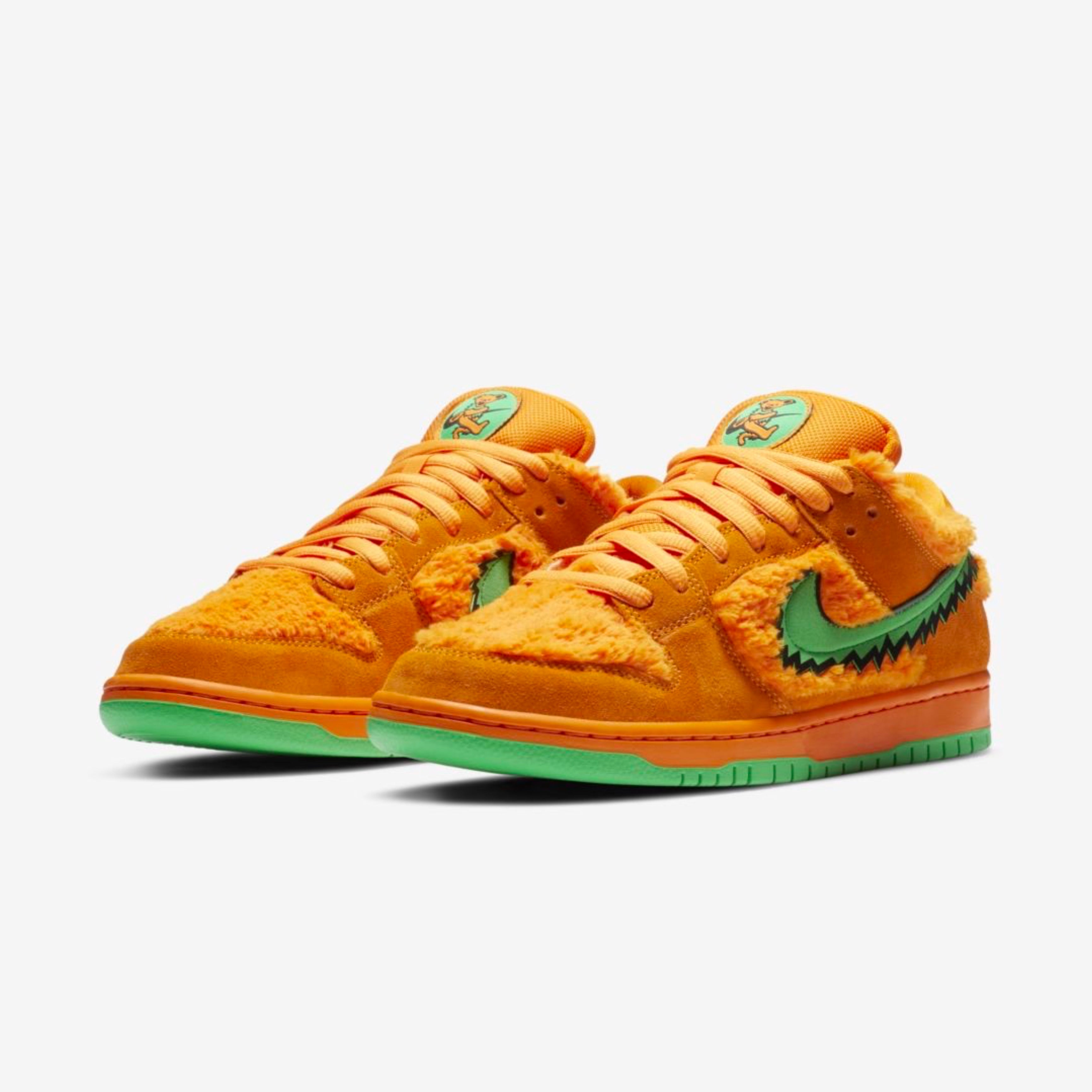 Nike SB low dunk fluffy orange shoes