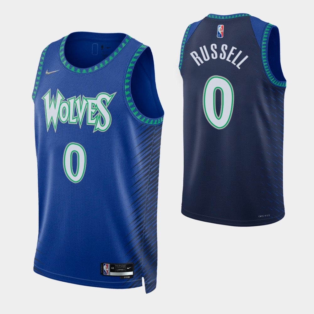 Wolves blue 0 russell  jersey