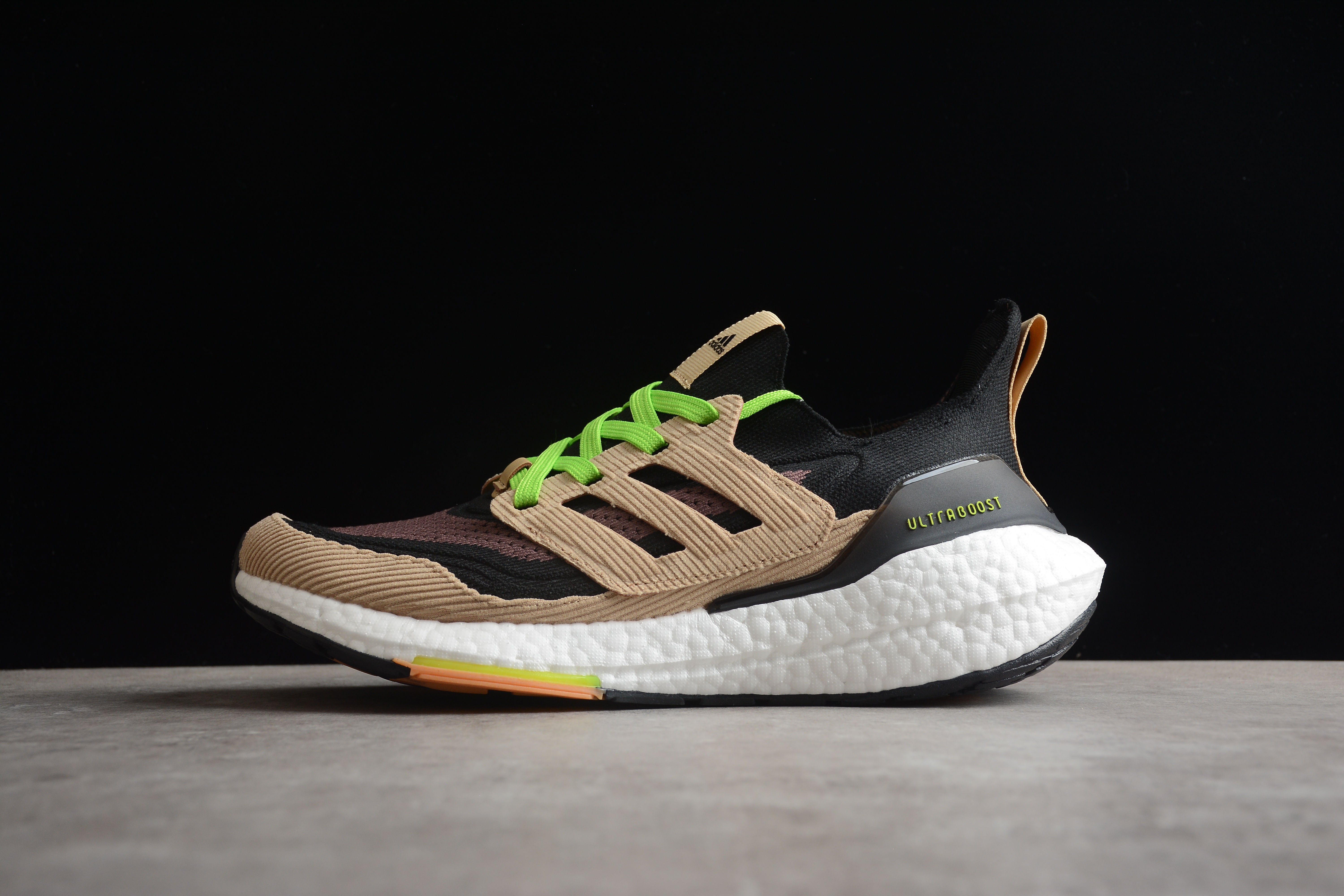 Adidas ultraboost black and brown shoes