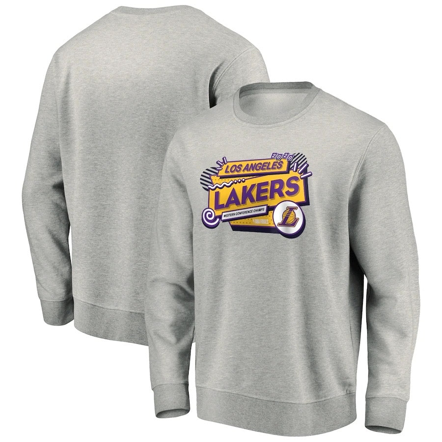 Chemise longue des Lakers grise et jaune
