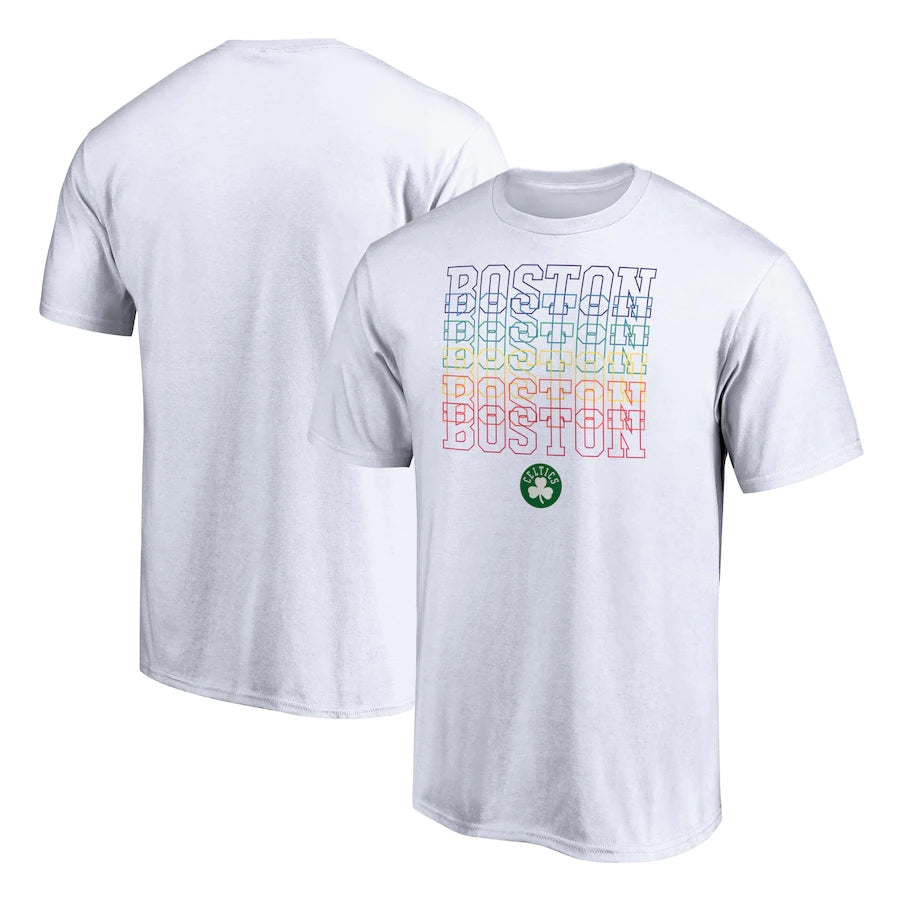 T-shirt Team City Pride de marque fanatiques des Boston Celtics - Blanc
