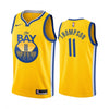 The warriors yellow 11 thompson  jersey