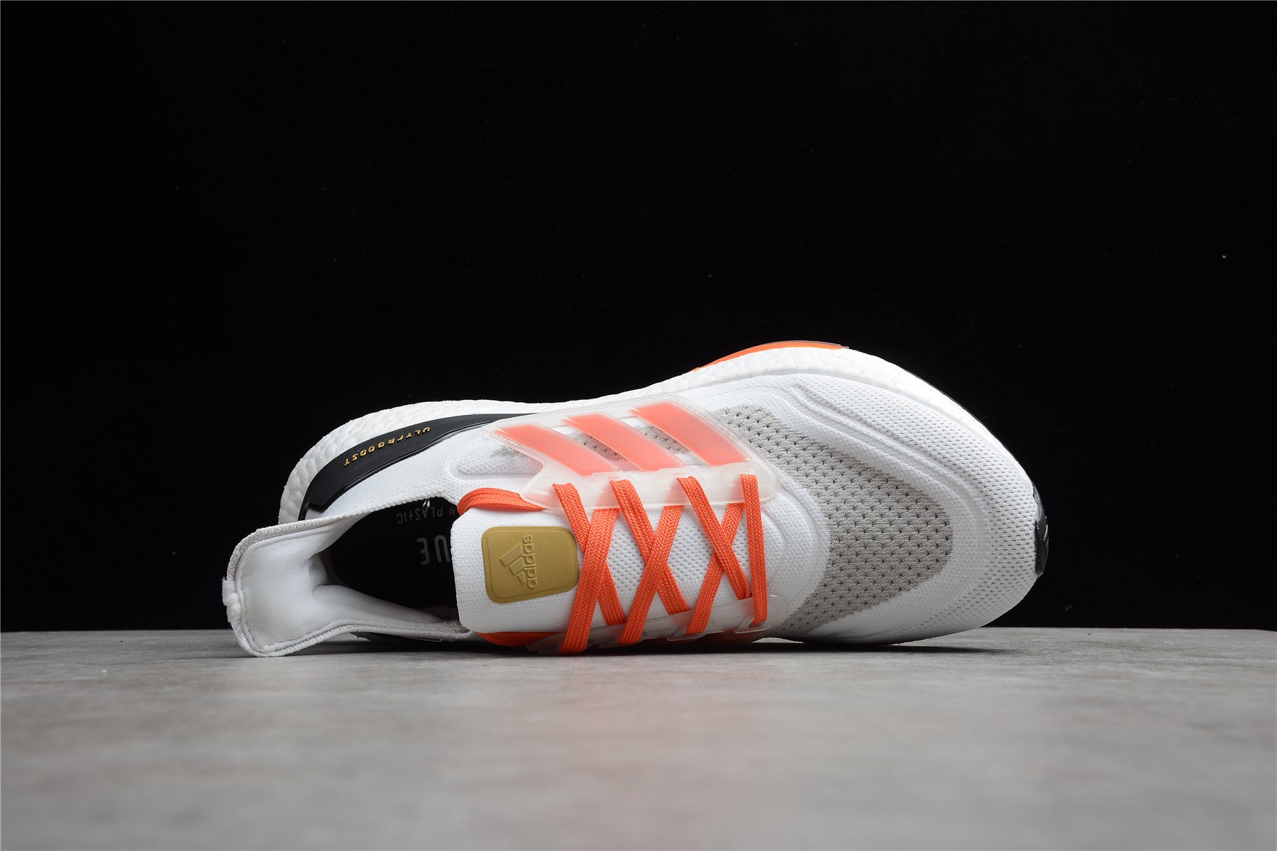 Adidas ultraboost white/orange/black shoes