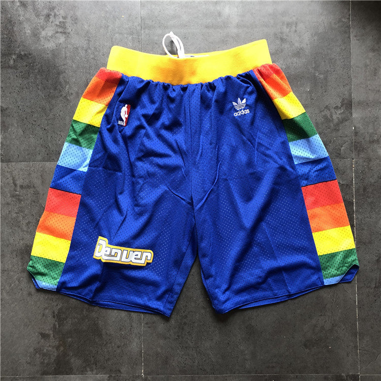 Denver nuggets blue/multicolored shorts