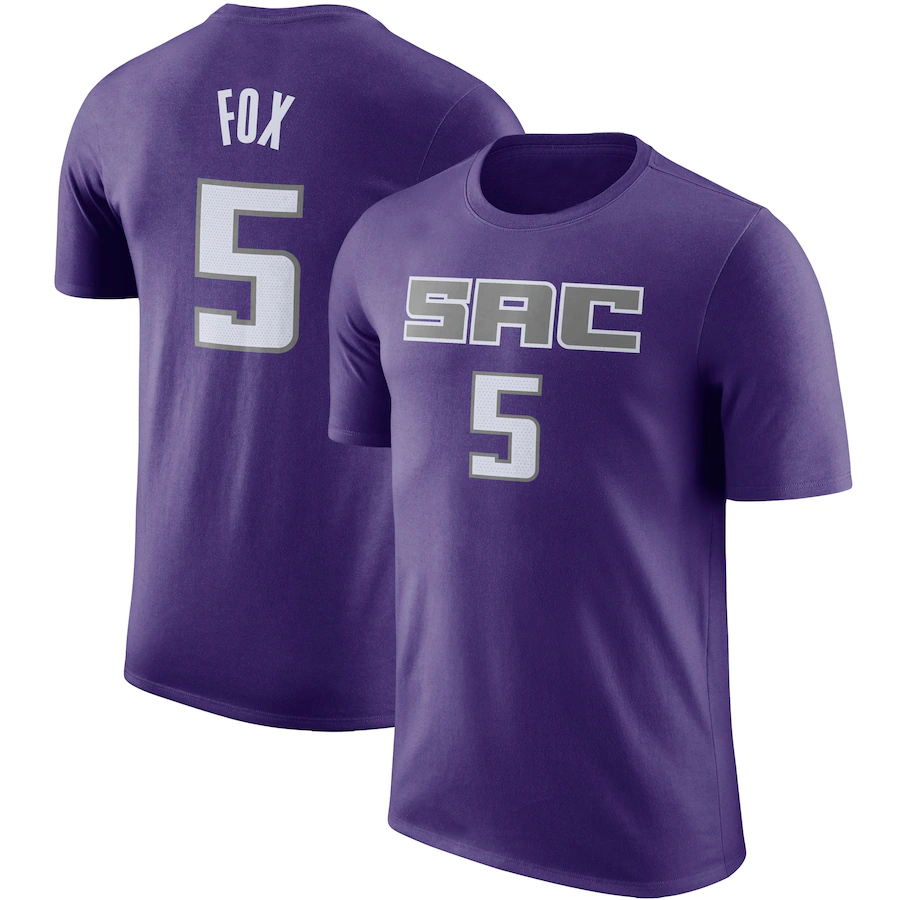 Men's Nike Richaun Holmes Purple Sacramento Kings Name & Number Performance T-Shirt