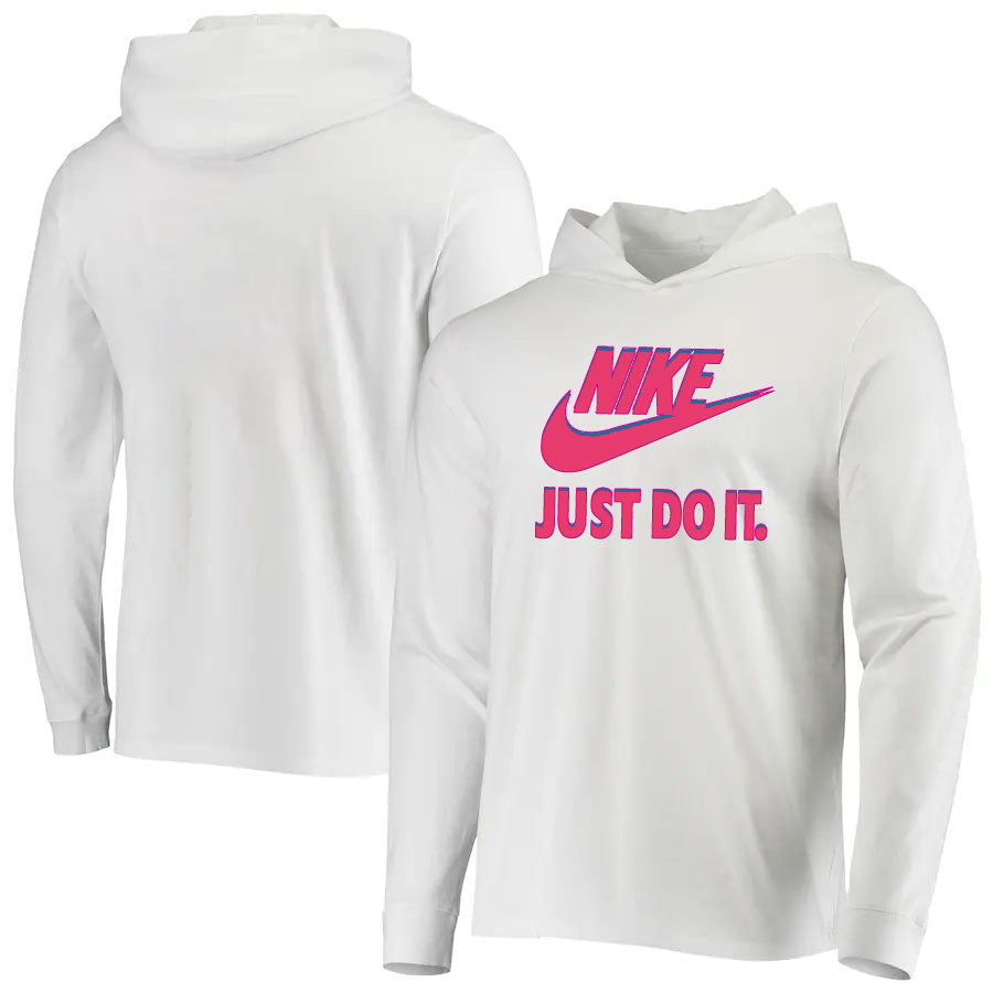 Nike 20 white/pink  just do it hoodie