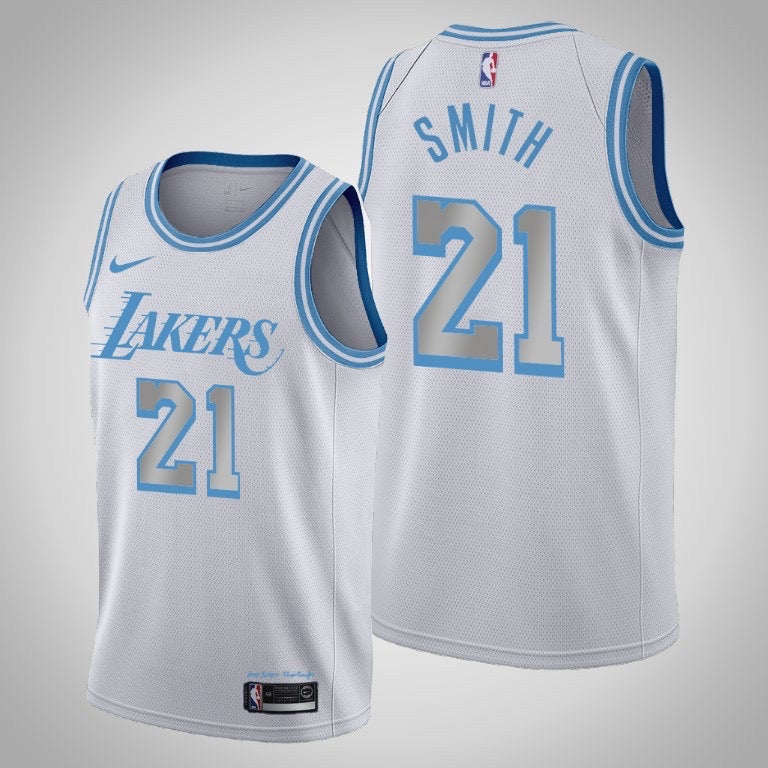 Maillot Smith 21 Lakers blanc/bleu