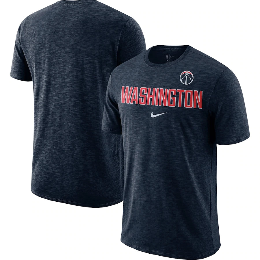 T-shirt Nike Washington Wizards Heathered Navy Essential Facility Slub Performance