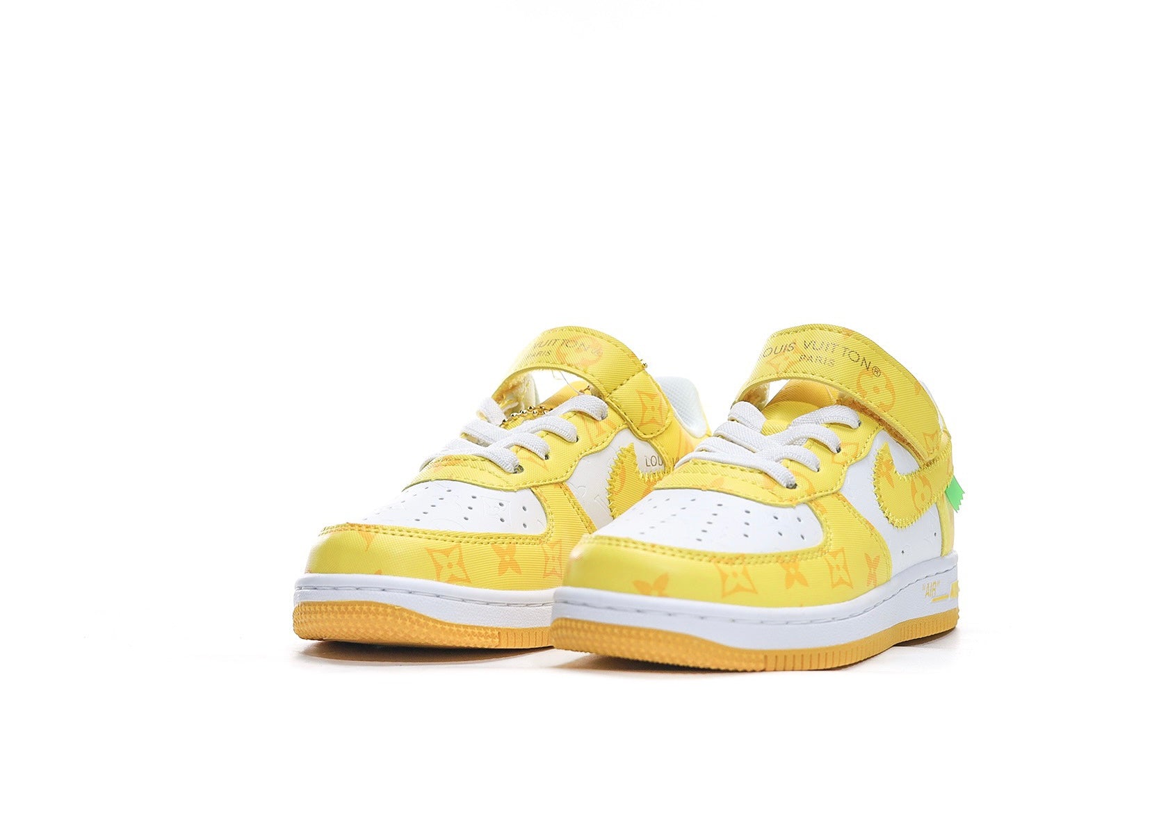 Louis vuitton nike Air Force 1 yellow shoes