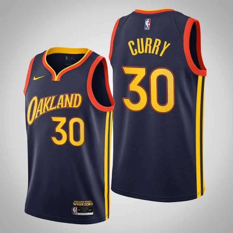 Oakland black/orange 30 curry    jersey