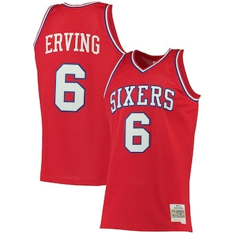 Maillot rouge rétro des Philadelphia 76ers