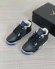 Nike air jordan 4 black and blue shoes