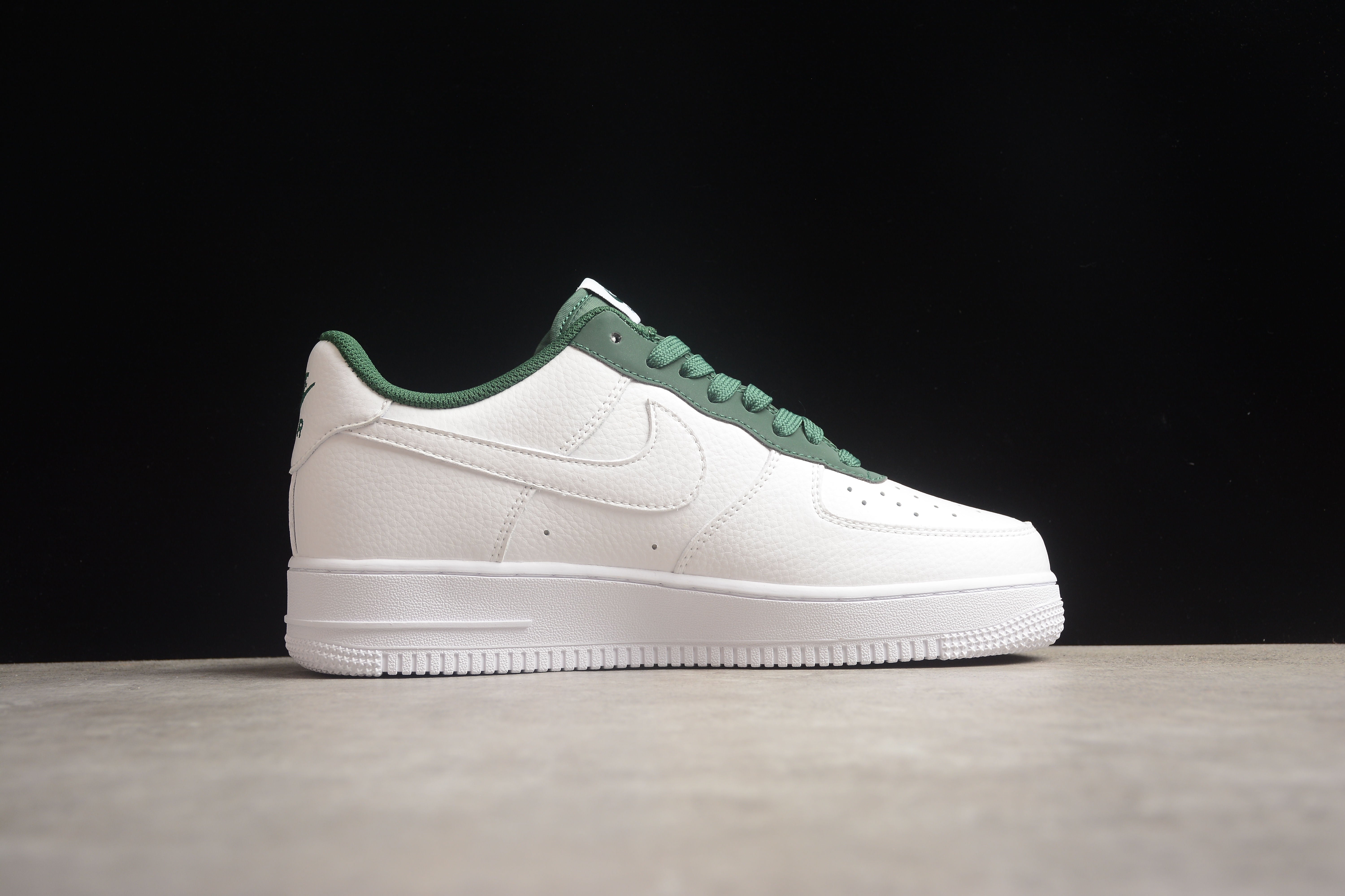 Nike airforce A1 white and olive green shoes