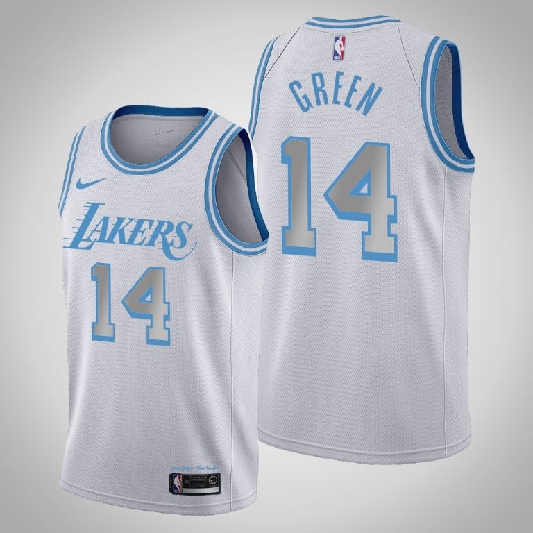 Maillot Lakers blanc/bleu 14 vert