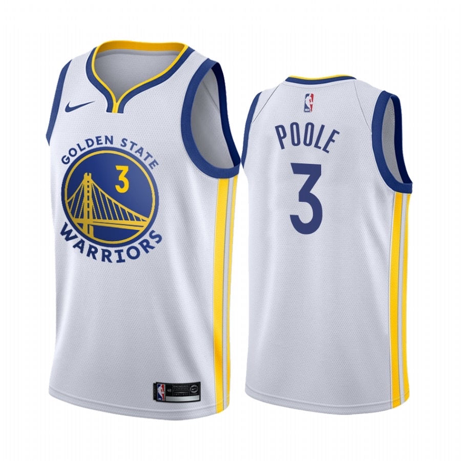 Golden state warriors white 3 poole jersey