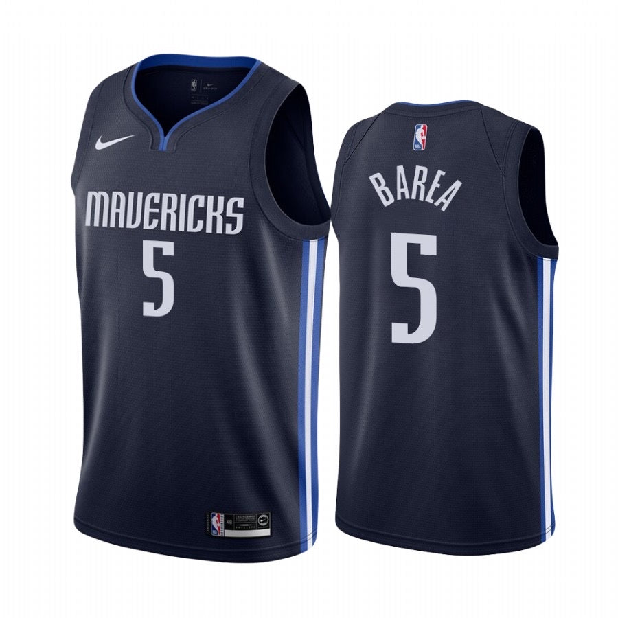 Mavericks navy blue 5 barea jersey