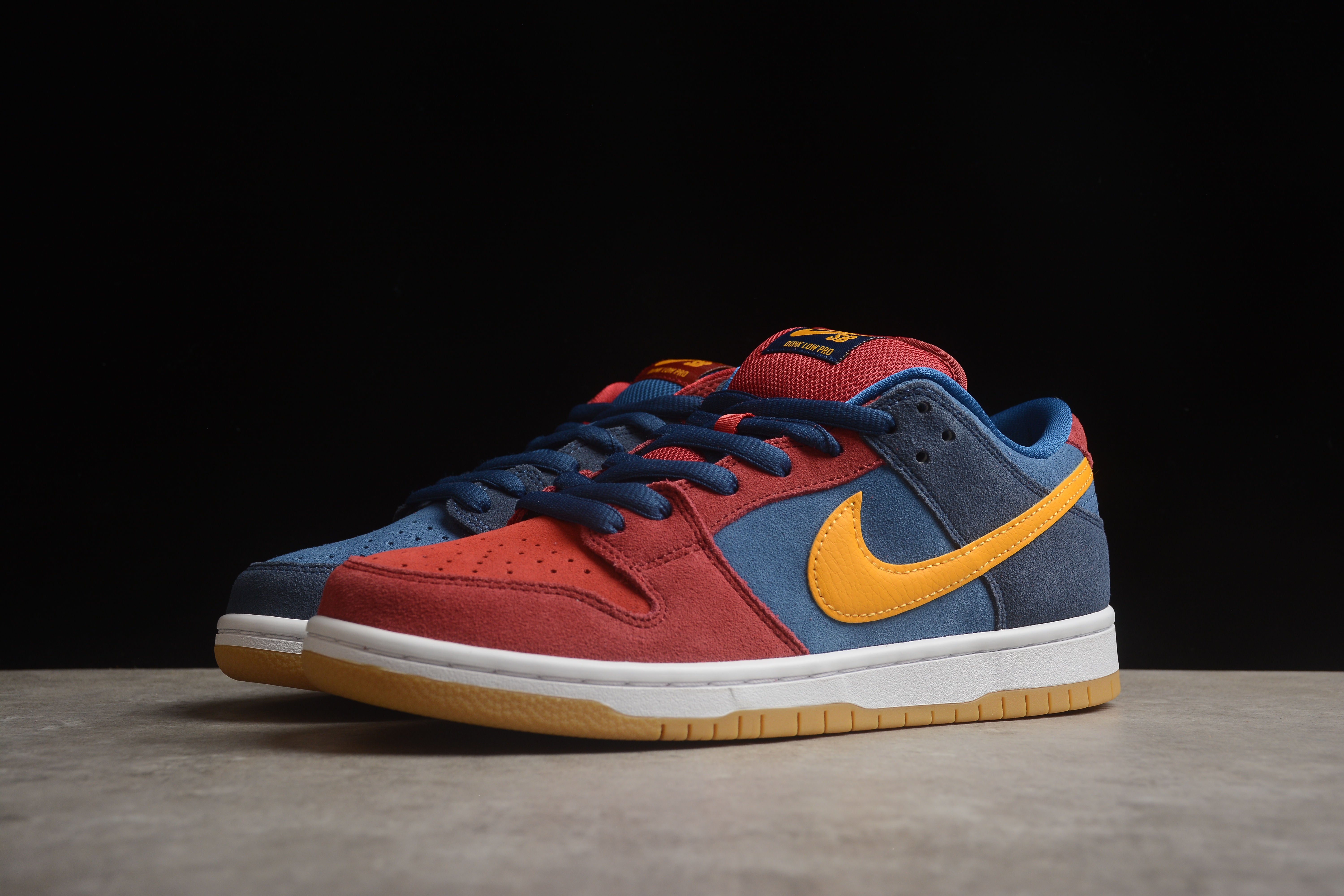 Nike SB dunk low red and blue mandarin shoes
