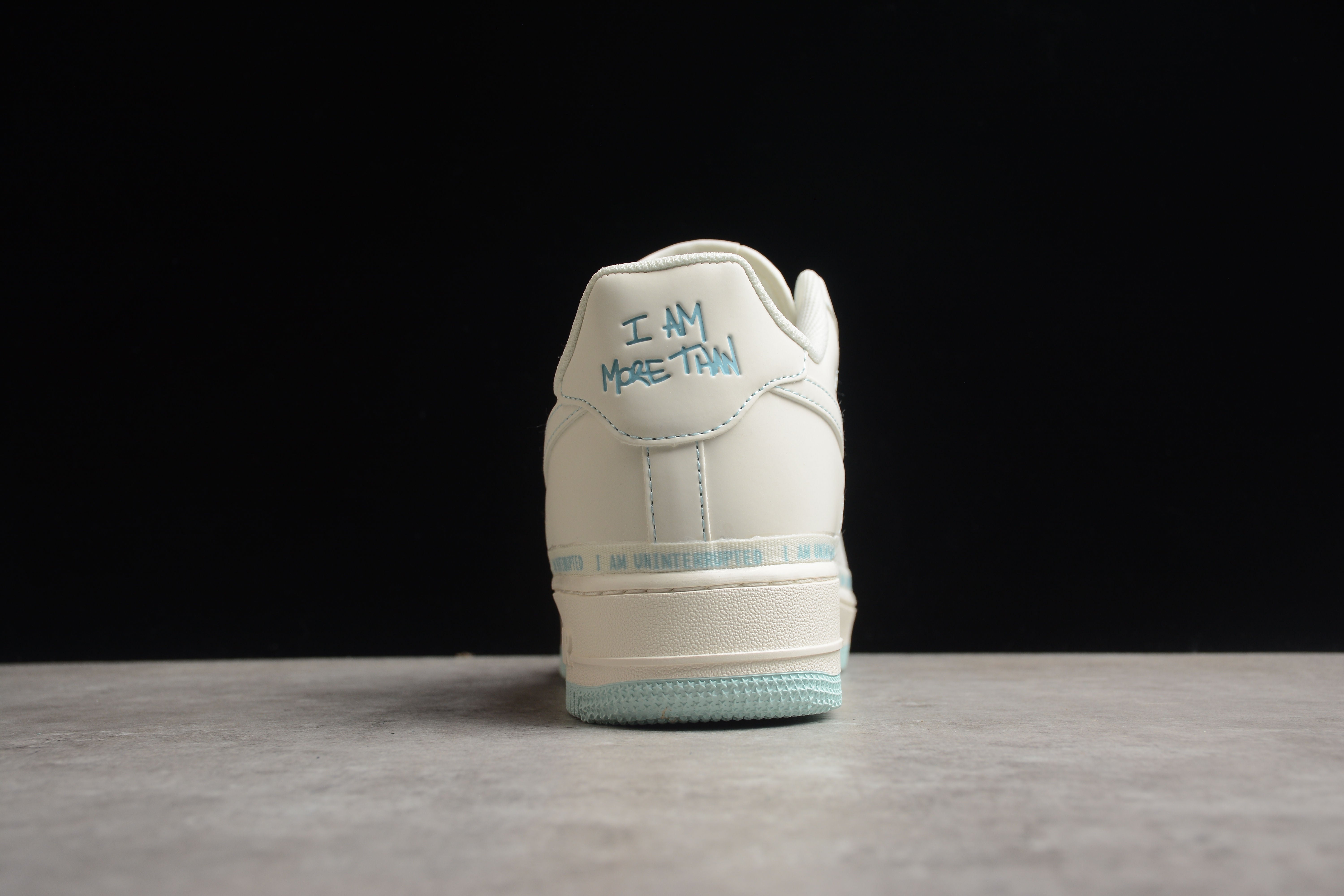 Nike airforce A1 white and light blue shoes