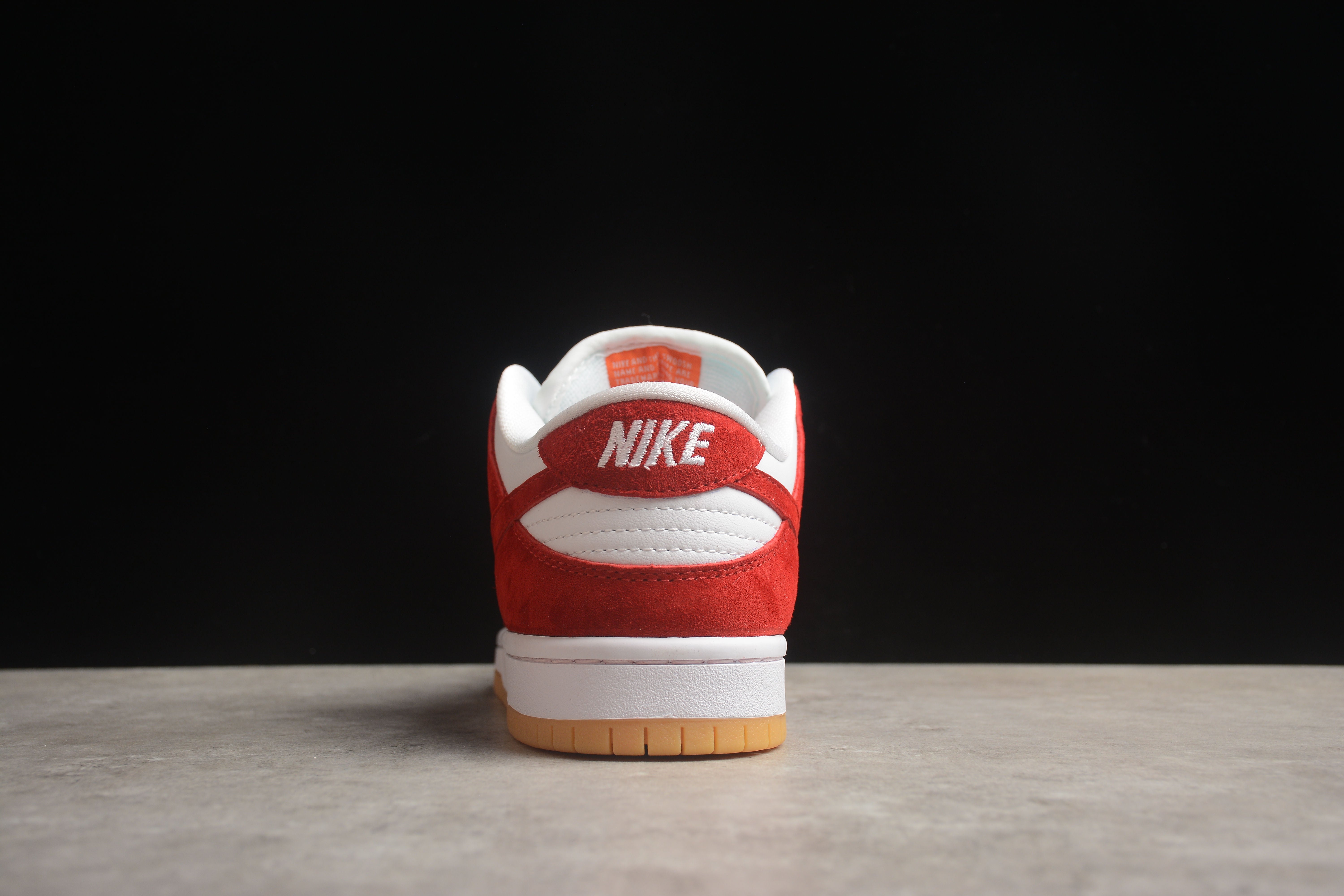 Nike SB low dunk red white gum shoes