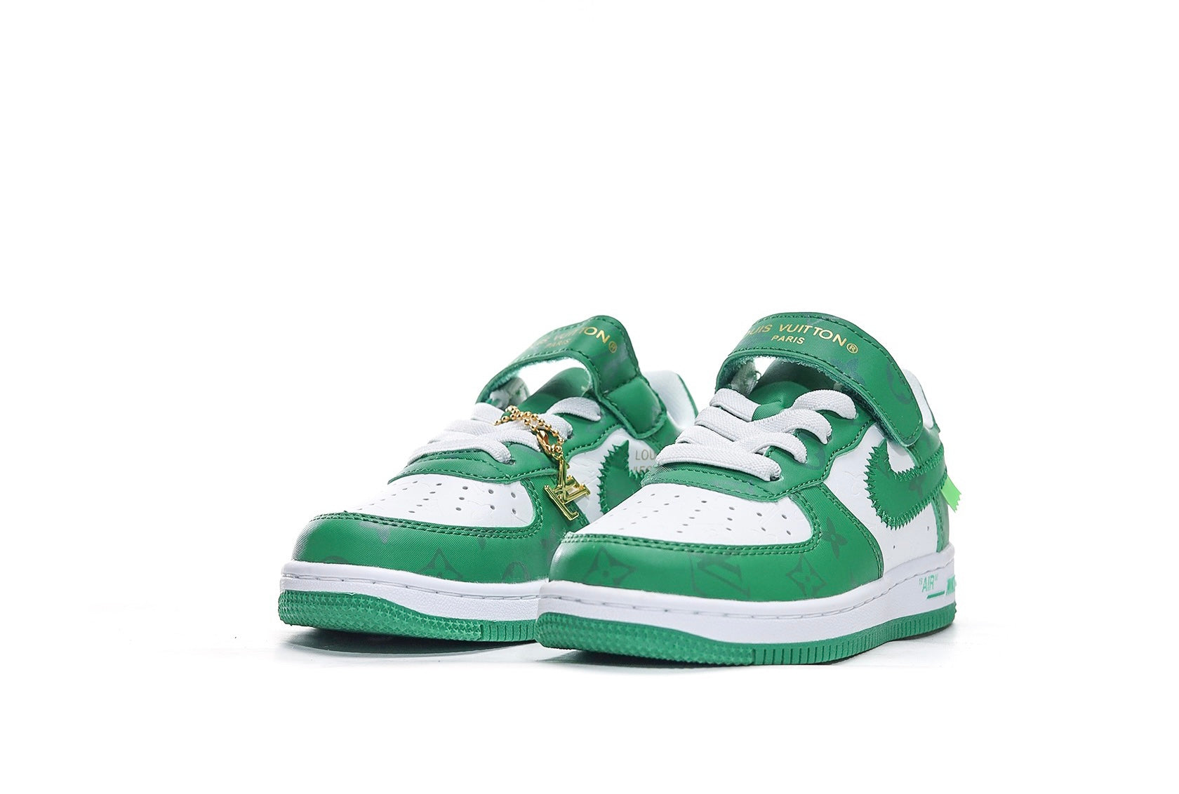 Louis vuitton nike Air Force 1 green shoes
