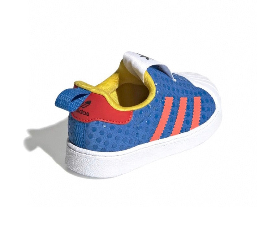 Adidas lego x superstar choc bleu