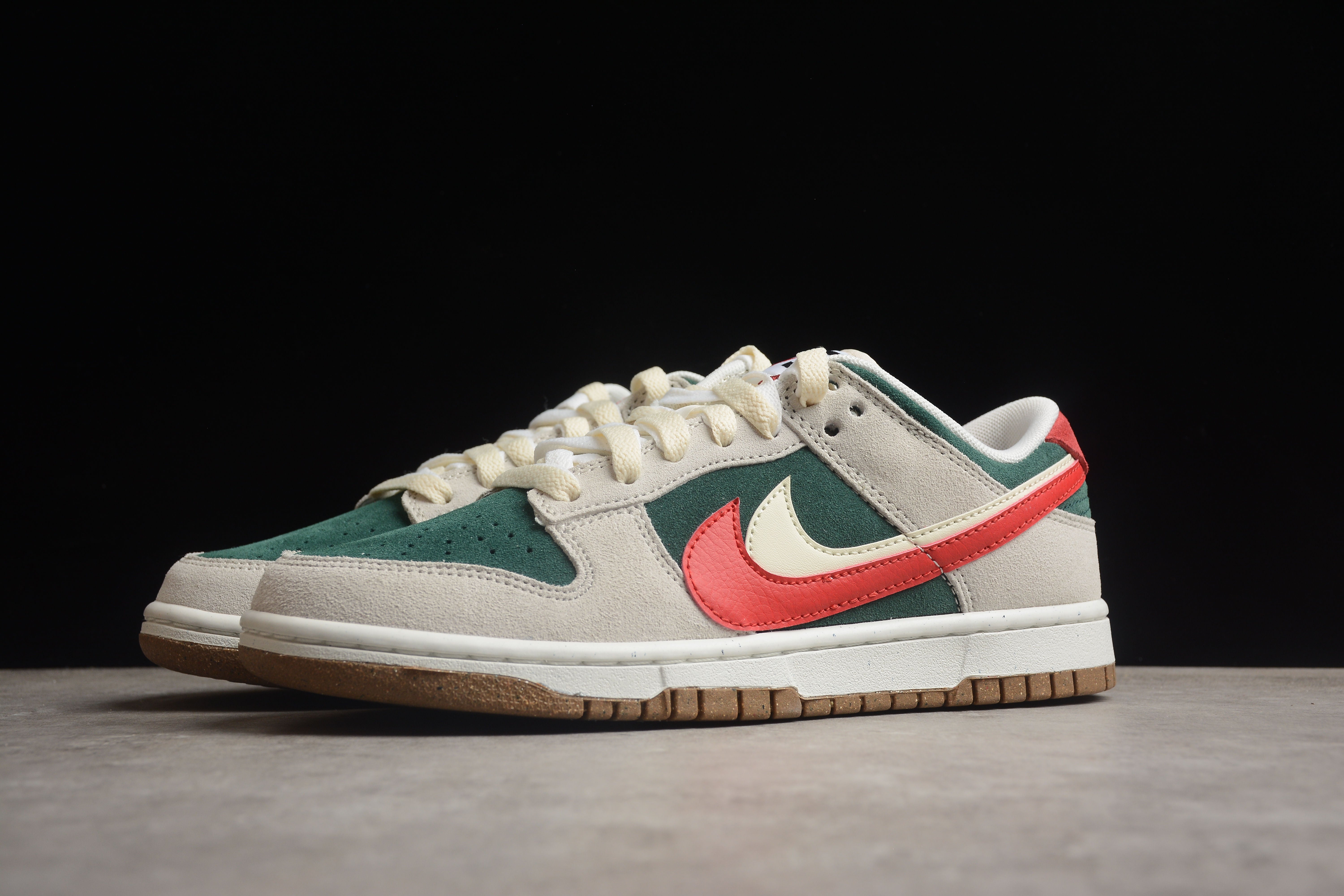 Nike SB dunk low double red grey green  shoes