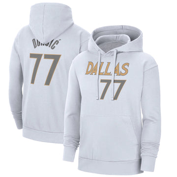 Sweat à capuche doncic blanc 77 des Dallas Mavericks