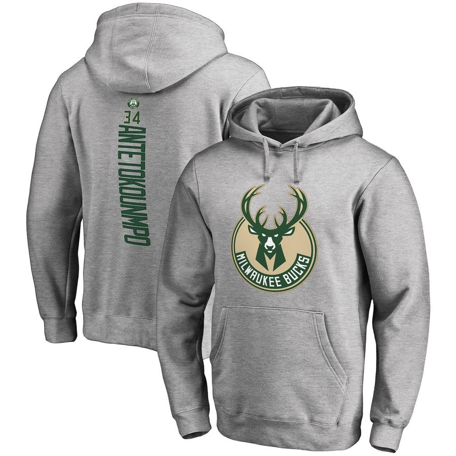 Milwaukee bucks grey 34 antetokounmpo hoodie