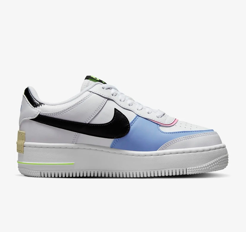 Nike airforce A1 double bleu rose noir chaussures
