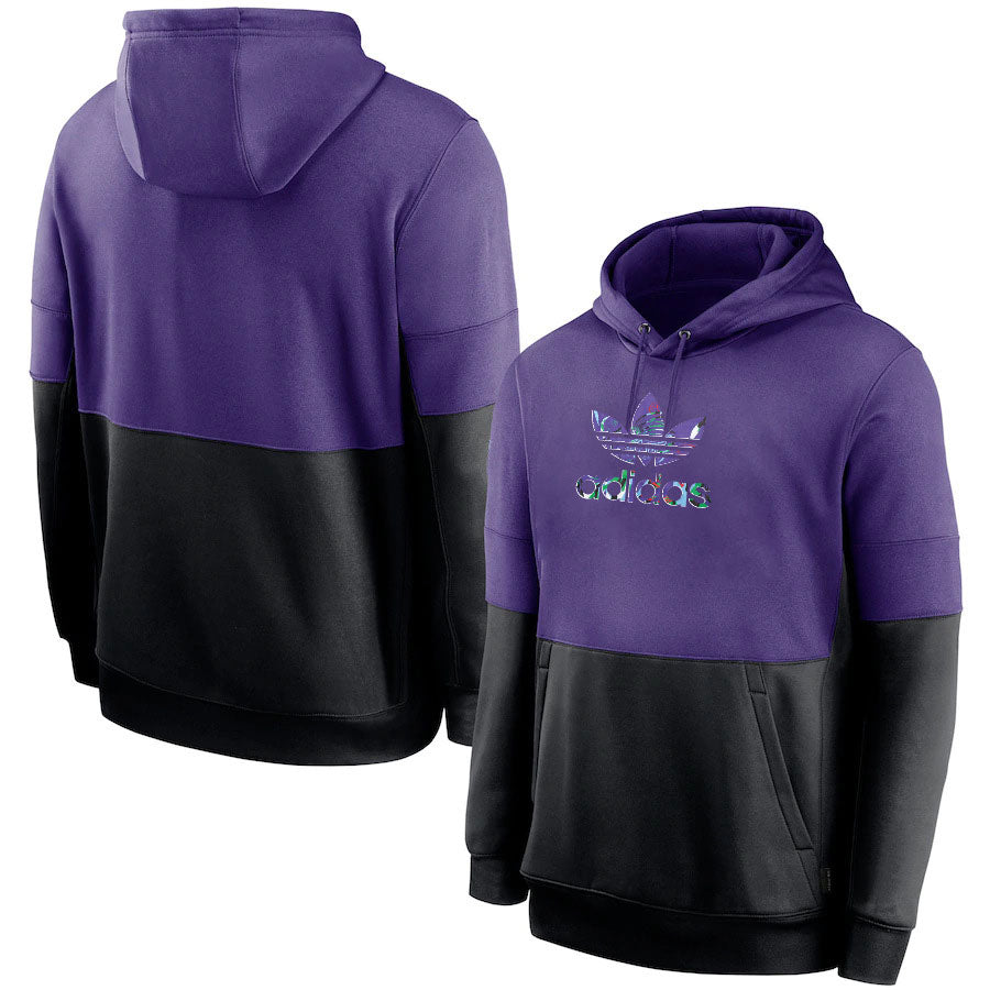 Sweat à capuche Adidas noir-violet