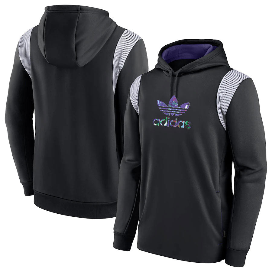Sweat à capuche Adidas noir-violet