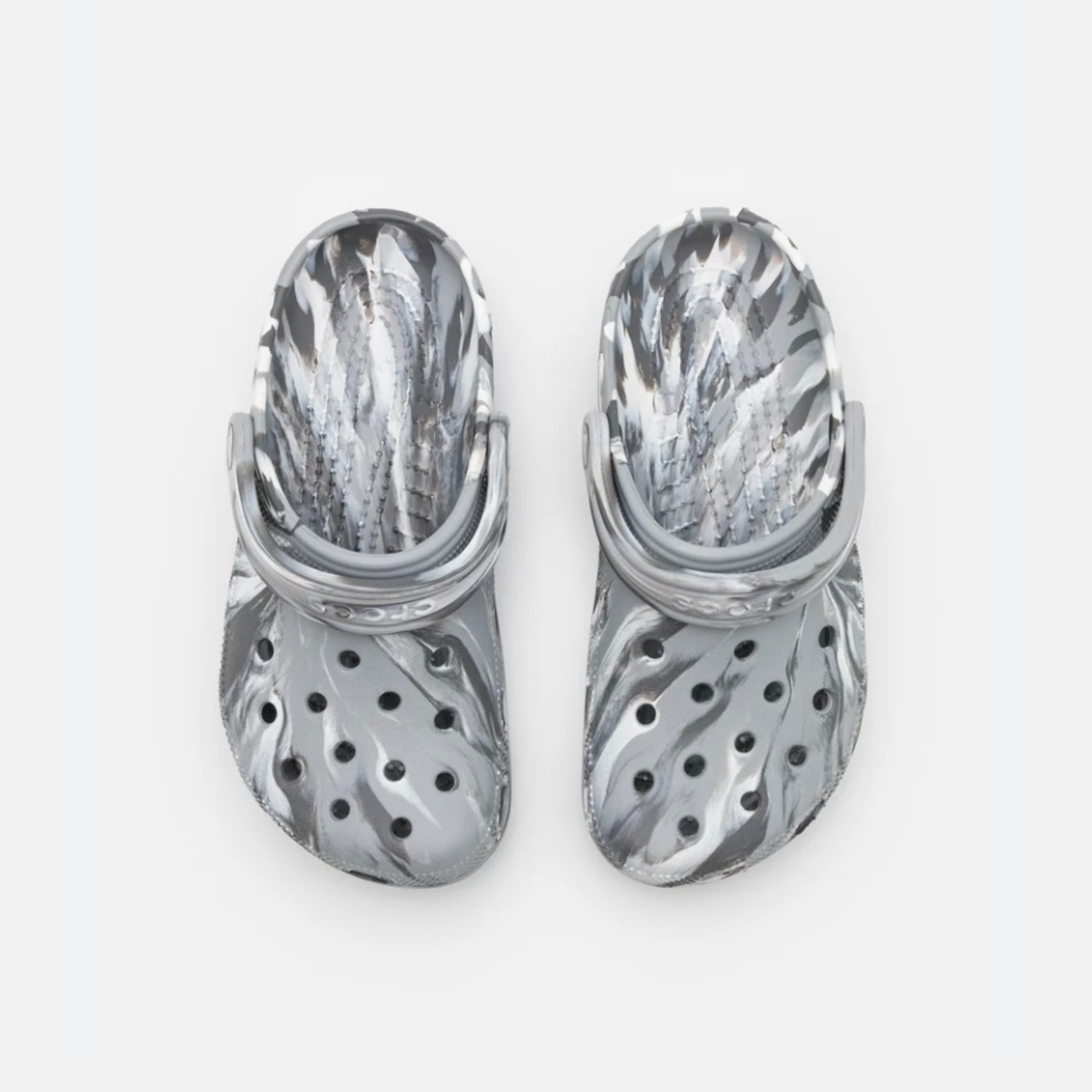 Marble grey crocs