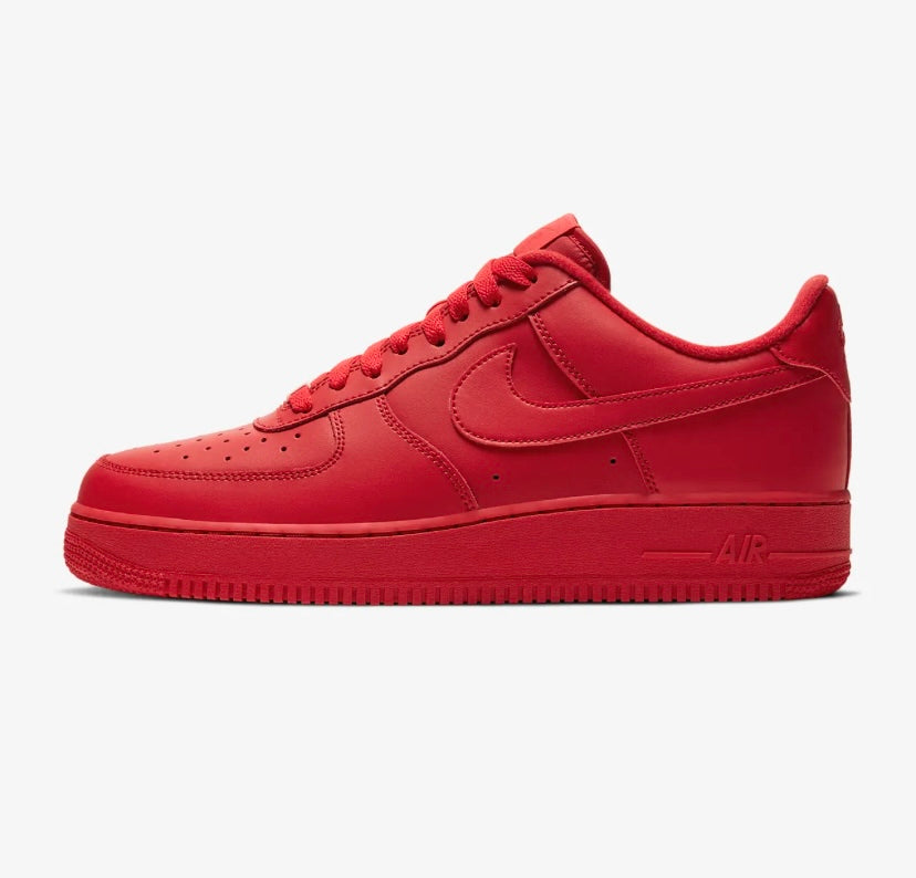 Nike airforce A1 chaussures rouges universitaires