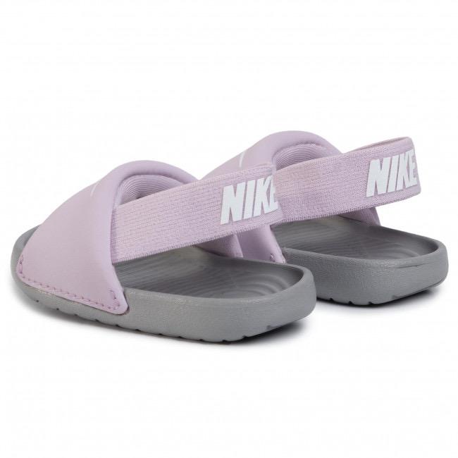 Nike kawa slide gris et violet