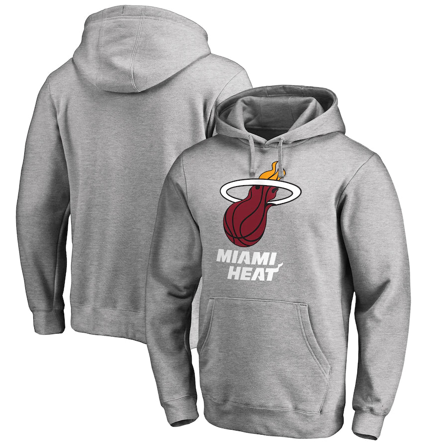 Sweat à capuche gris Miami Heat