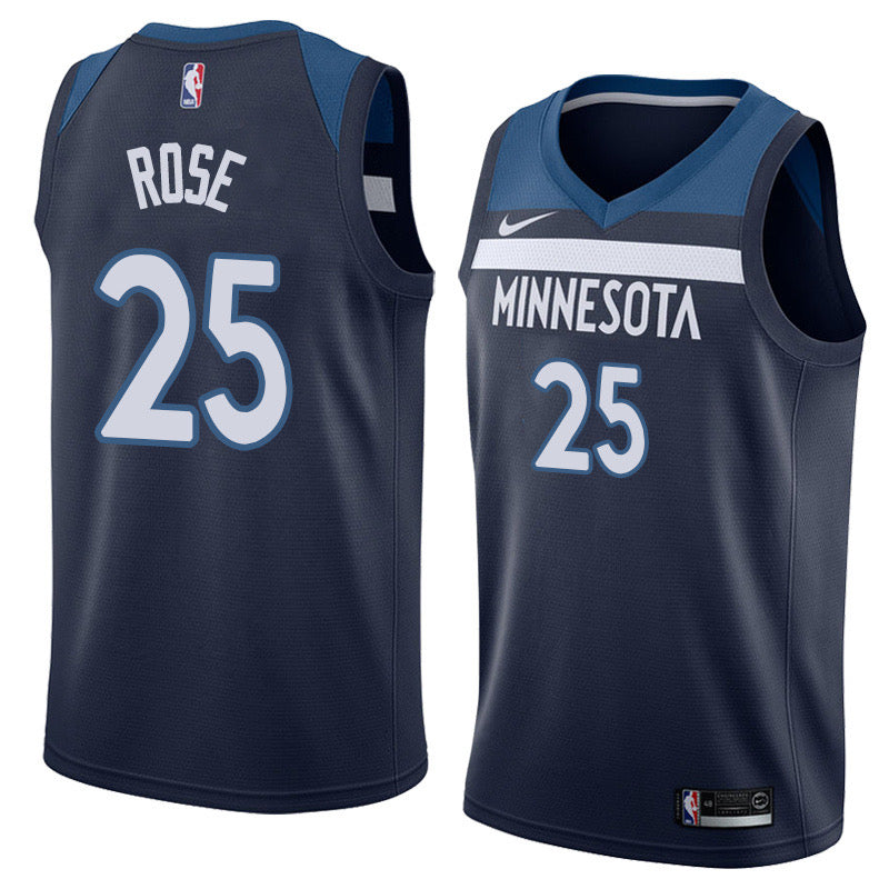 Wolves dark blue 25 rose jersey