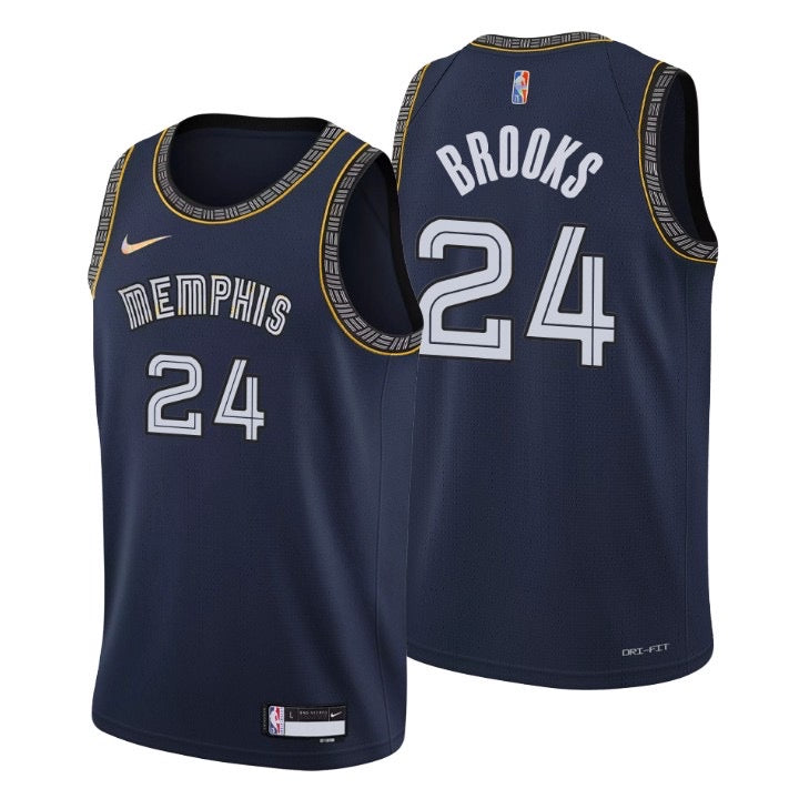 Maillot Memphis 24 Brooks bleu foncé