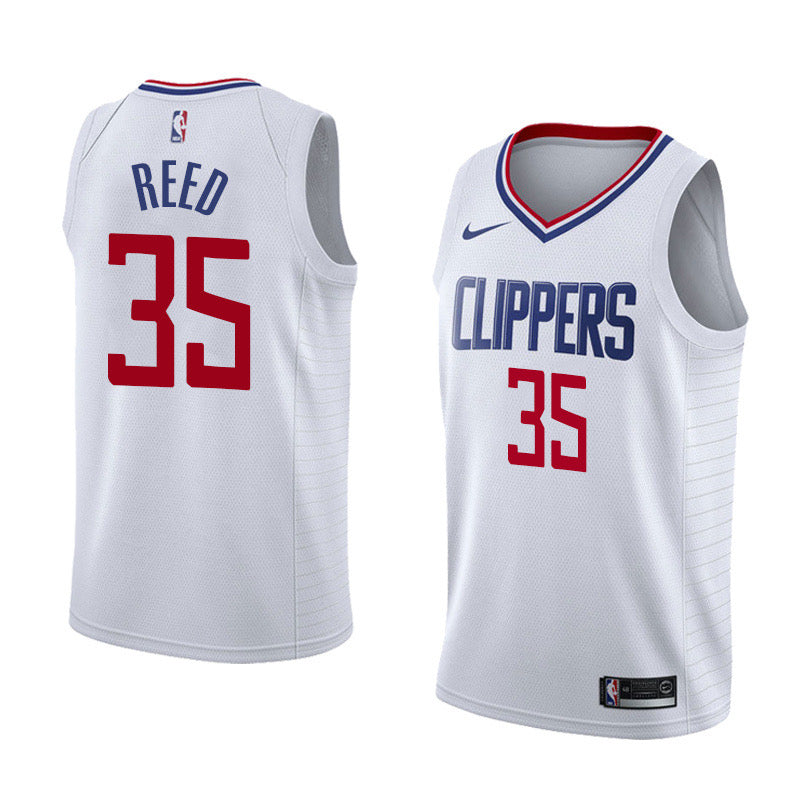 Clippers white 35 reed  jersey