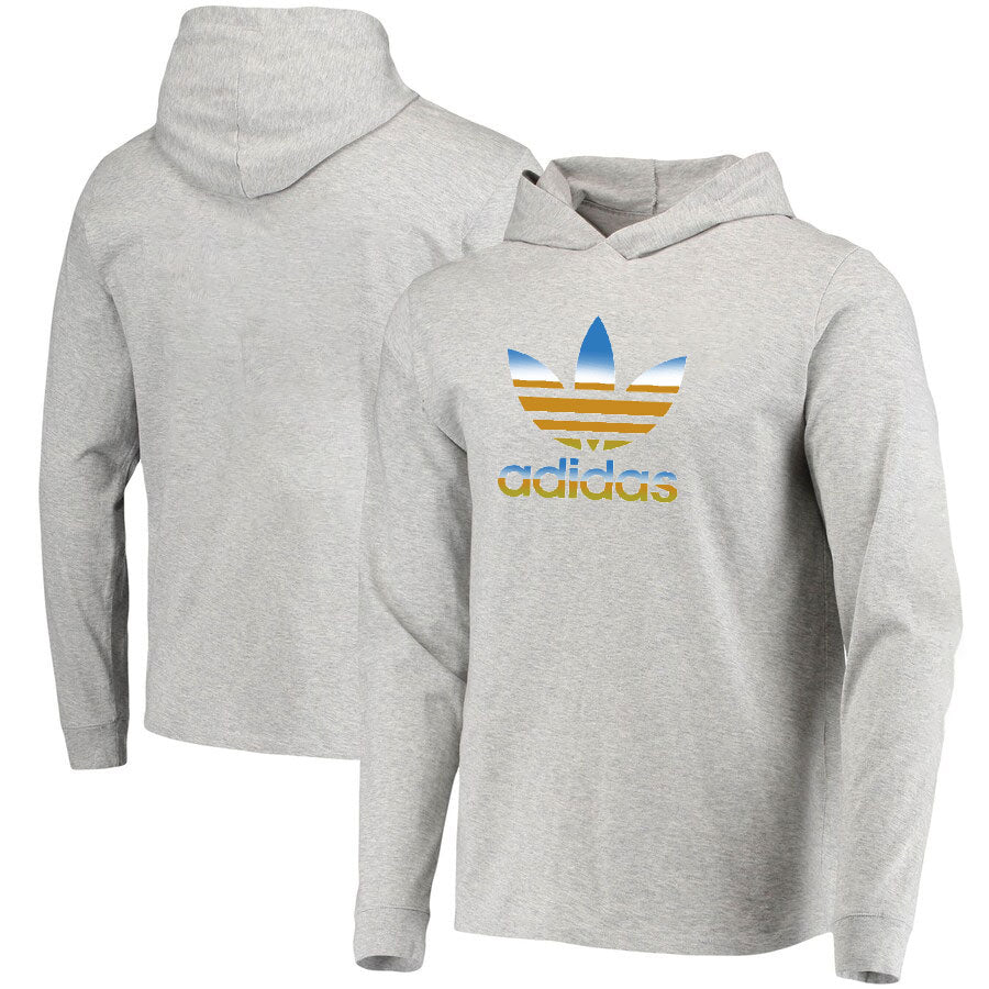 Adidas grey/blue hoodie