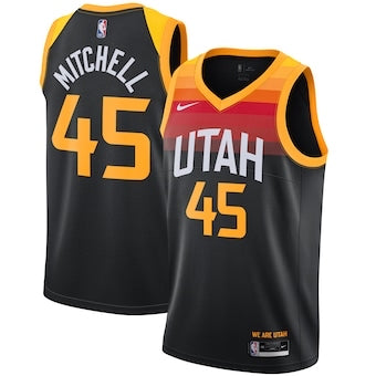 Utahh jazz black/orange jersey