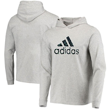 Adidas grey/green hoodie