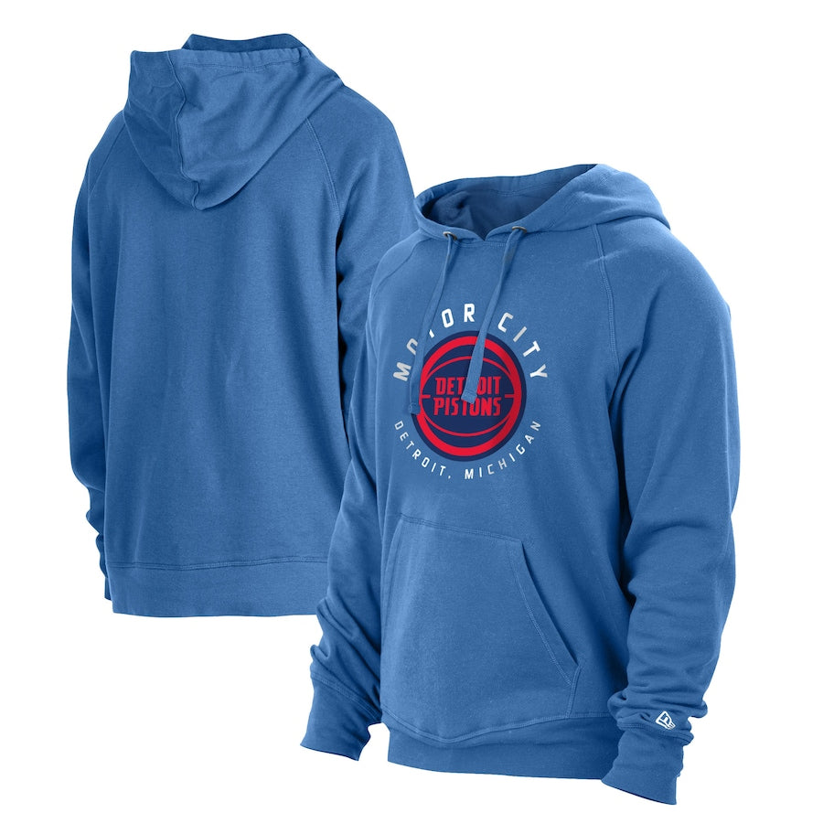 Sweat à capuche bleu clair des Detroit Pistons