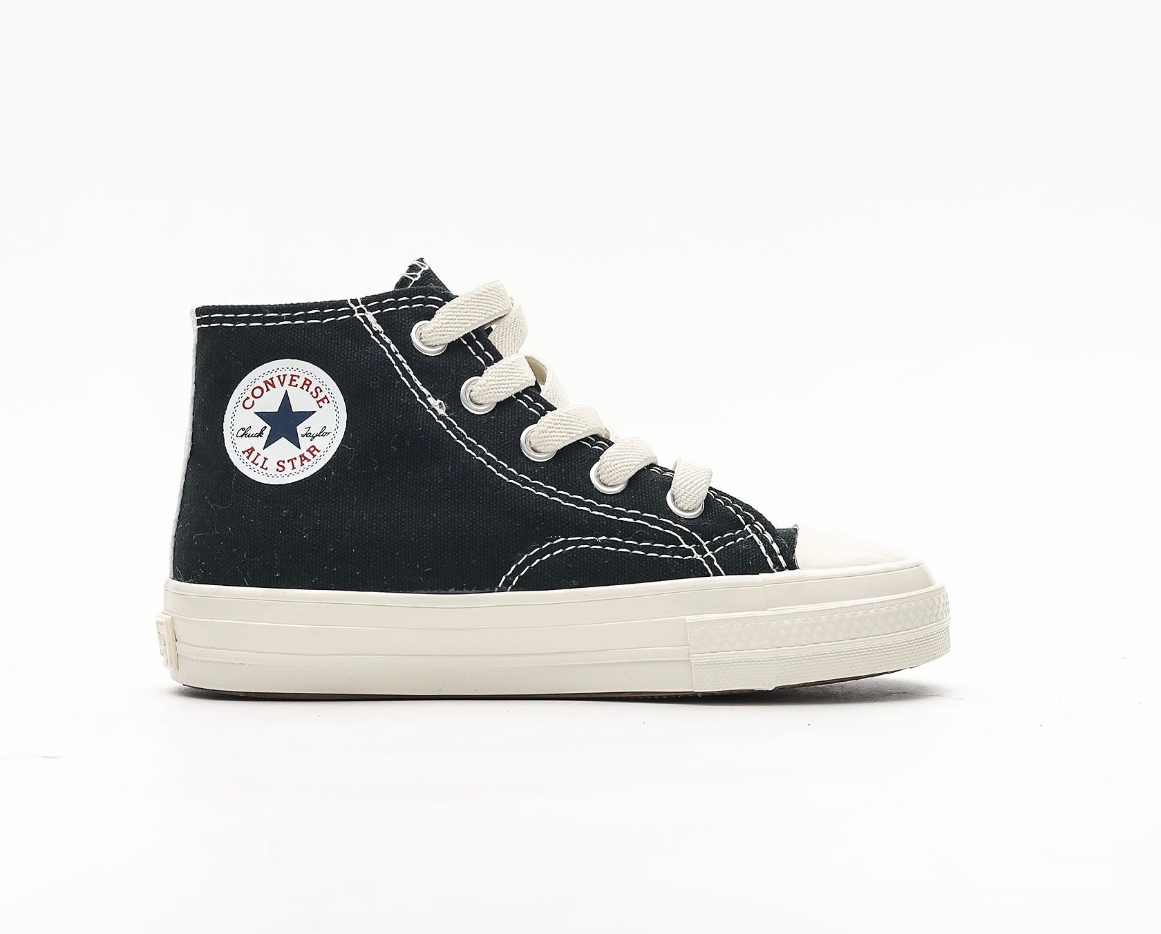 Converse chaussures noires à coeur élevé