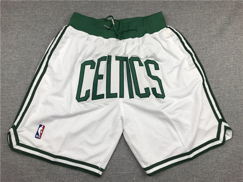 Celtics white shorts