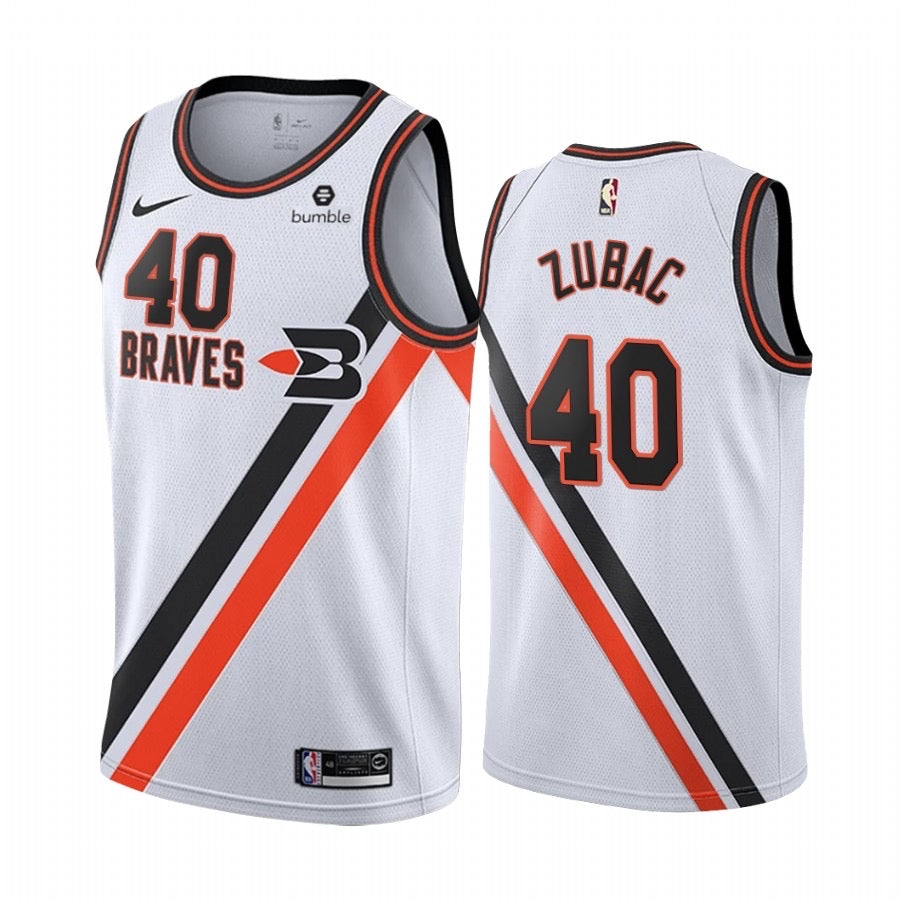 Braves white/red 40 zubac jersey